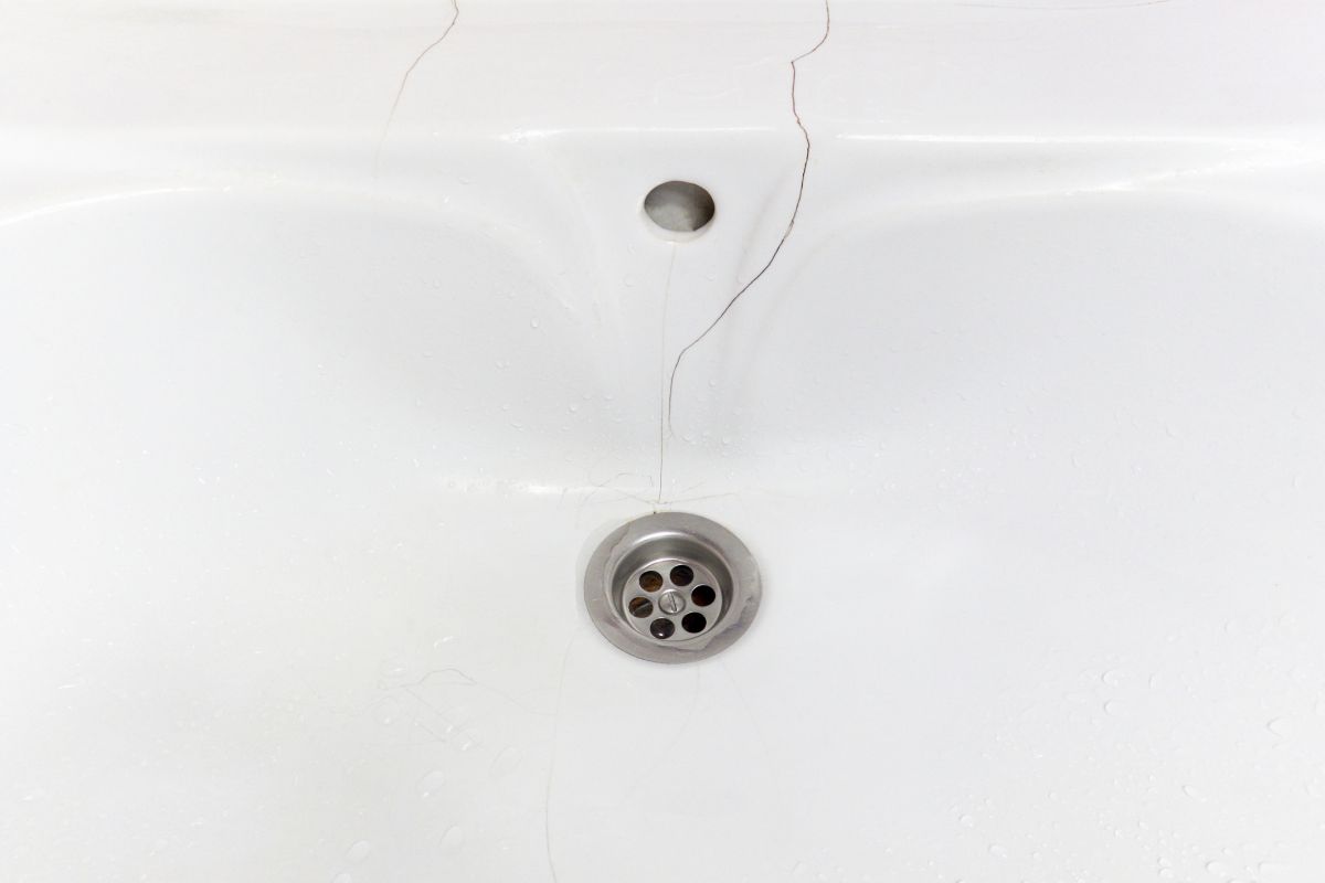 Chipped Sink Before Repair
